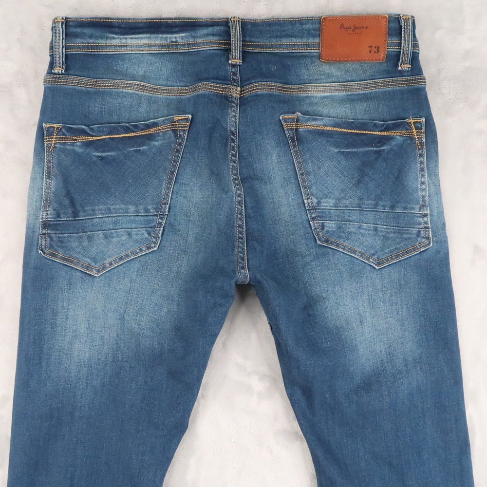 Pepe Jeans Jeans Mens 34x32 Fit 32x30 Blue North Vapour Slim Fit Straight